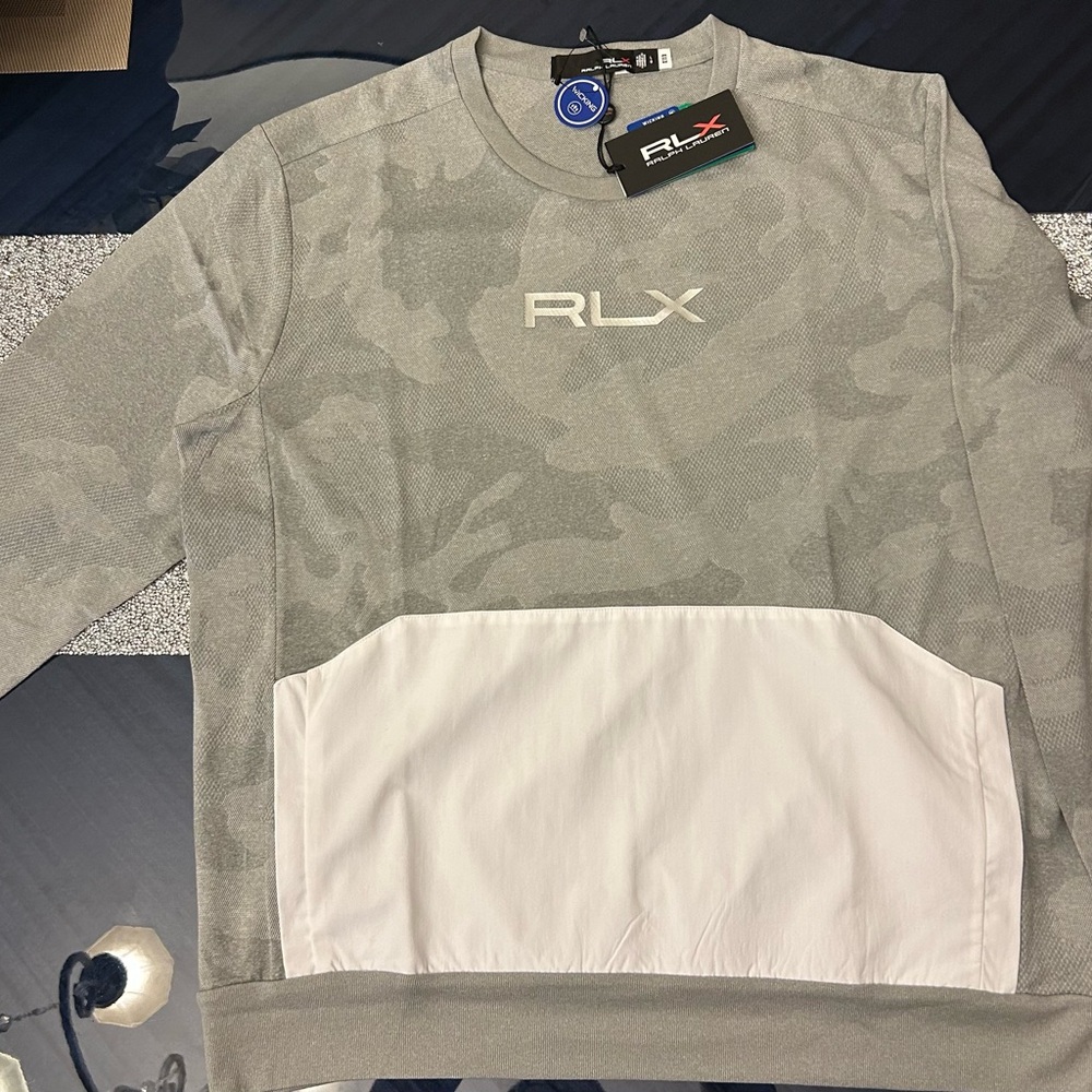 RLX Ralph Lauren Performance Golf Crewneck Long Sleeve Camo Shirt Men's Large